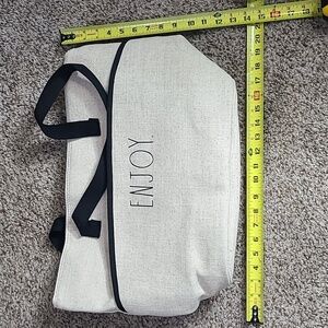 Rae Dunn Large Cream Thermal Tote